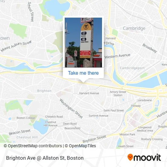 Mapa de Brighton Ave @ Allston St