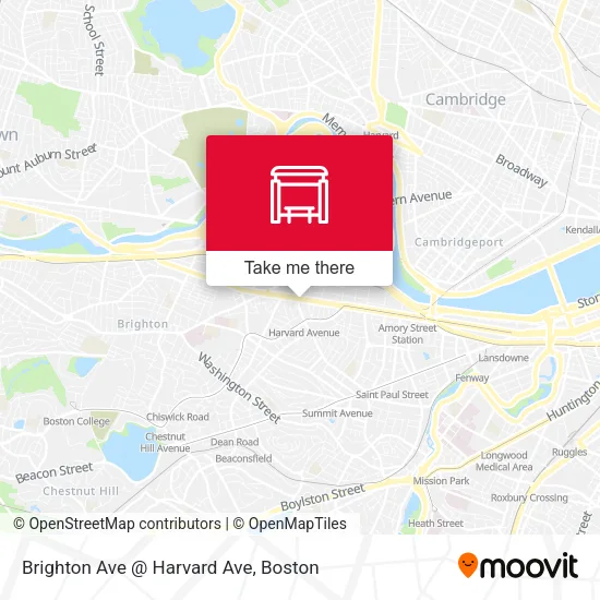 Mapa de Brighton Ave @ Harvard Ave