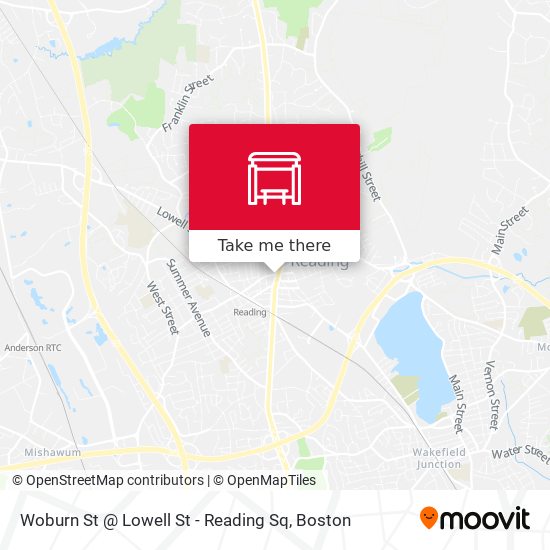 Mapa de Woburn St @ Lowell St - Reading Sq