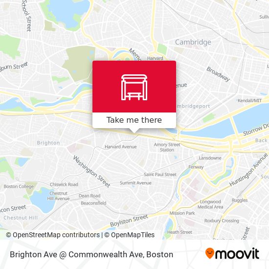 Brighton Ave @ Commonwealth Ave map