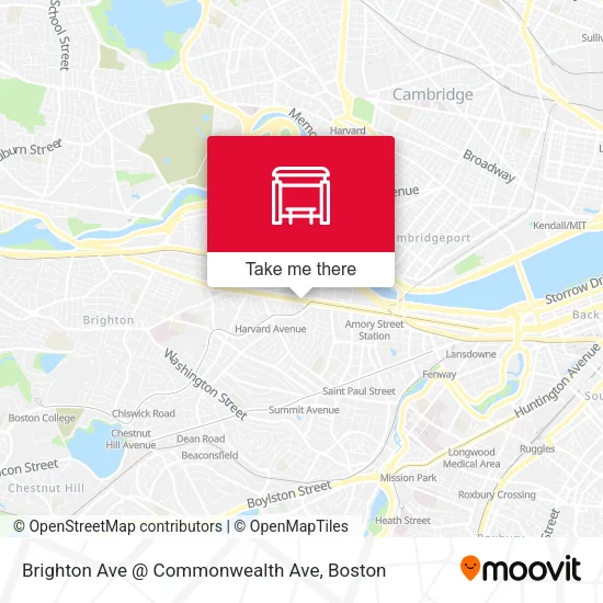 Mapa de Brighton Ave @ Commonwealth Ave