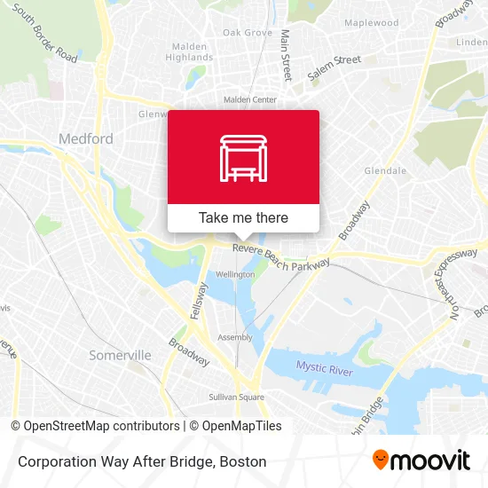 Corporation Way After Bridge map