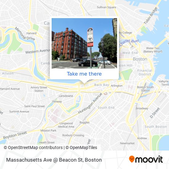 Massachusetts Ave @ Beacon St map