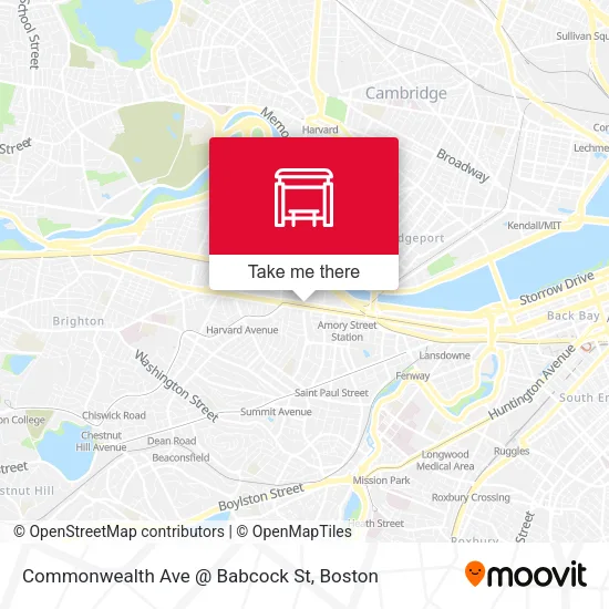 Mapa de Commonwealth Ave @ Babcock St
