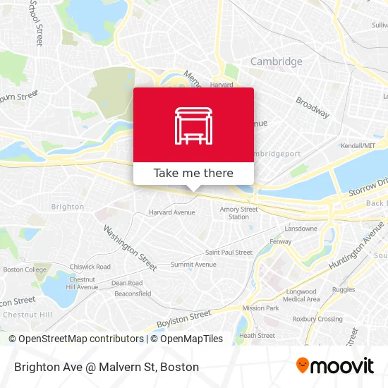 Mapa de Brighton Ave @ Malvern St