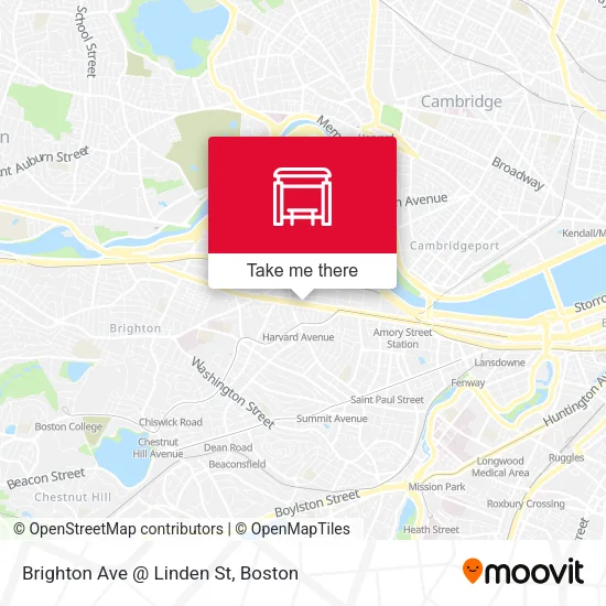Mapa de Brighton Ave @ Linden St