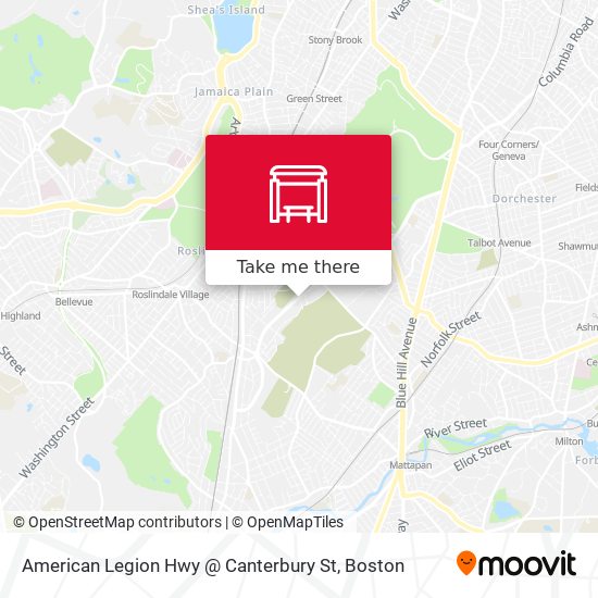 American Legion Hwy @ Canterbury St map