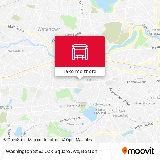 Washington St @ Oak Square Ave map