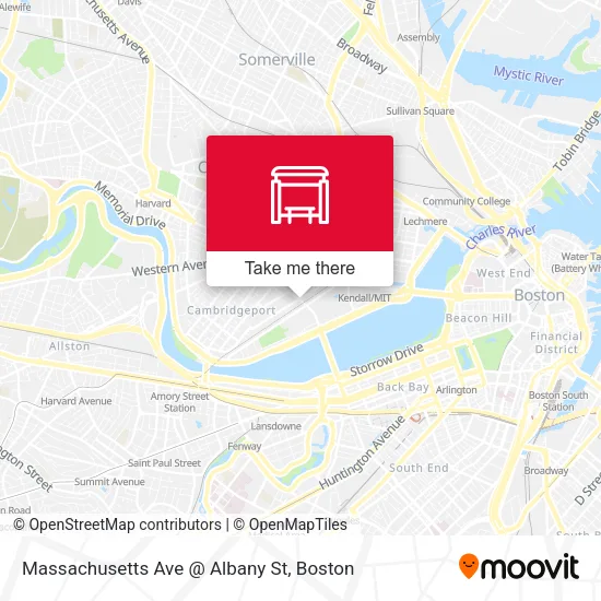 Mapa de Massachusetts Ave @ Albany St