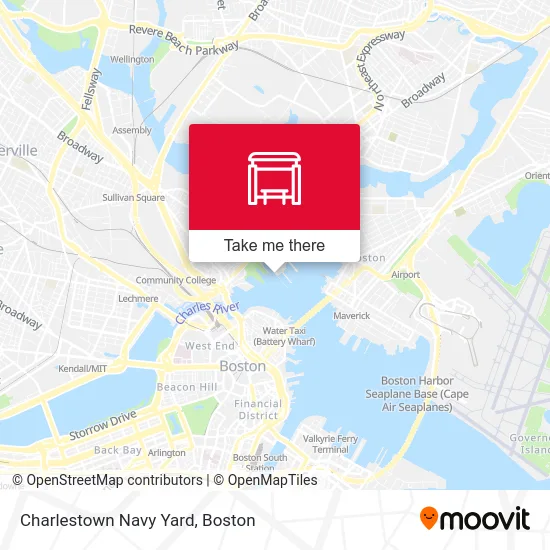 Mapa de Charlestown Navy Yard