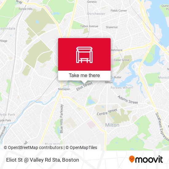 Mapa de Eliot St @ Valley Rd Sta
