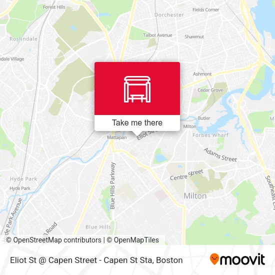 Eliot St @ Capen Street - Capen St Sta map
