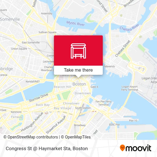 Mapa de Congress St @ Haymarket Sta