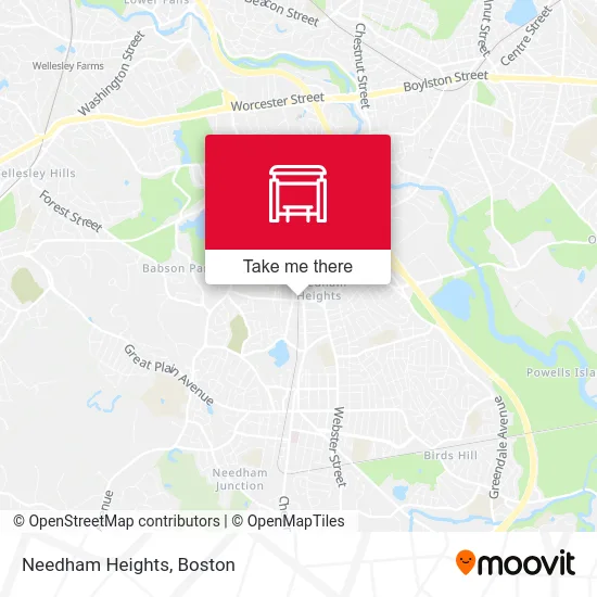 Needham Heights map