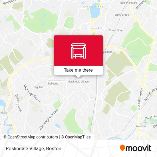 Roslindale Village map