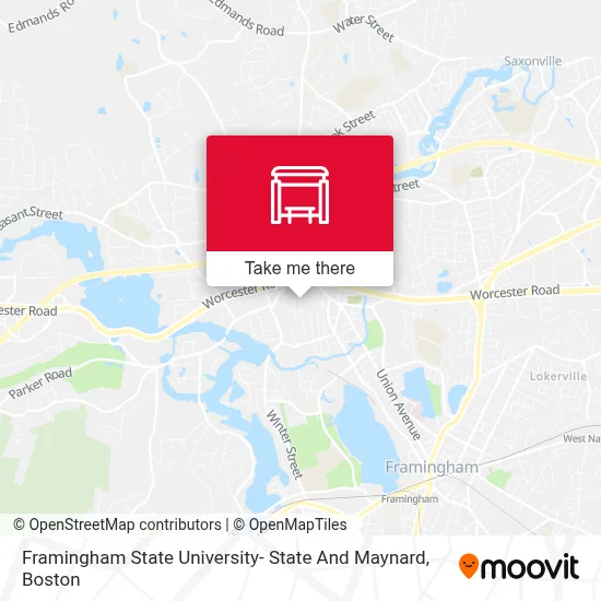 Framingham State University- State And Maynard map