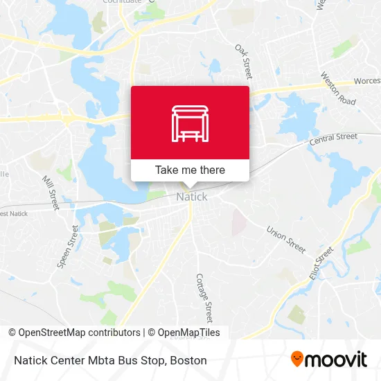 Natick Center Mbta Bus Stop map