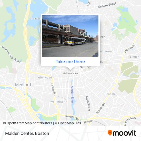 Malden Center map