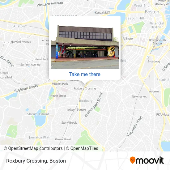Roxbury Crossing map