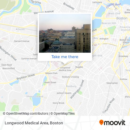 Mapa de Longwood Medical Area