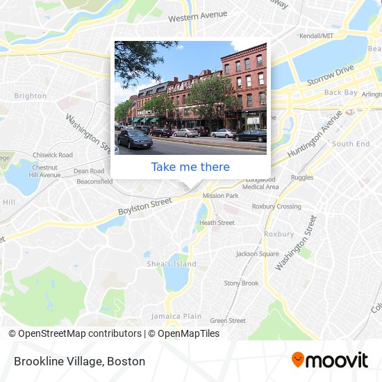 Brookline Village map