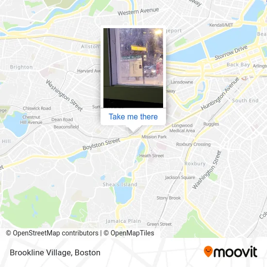Brookline Village map