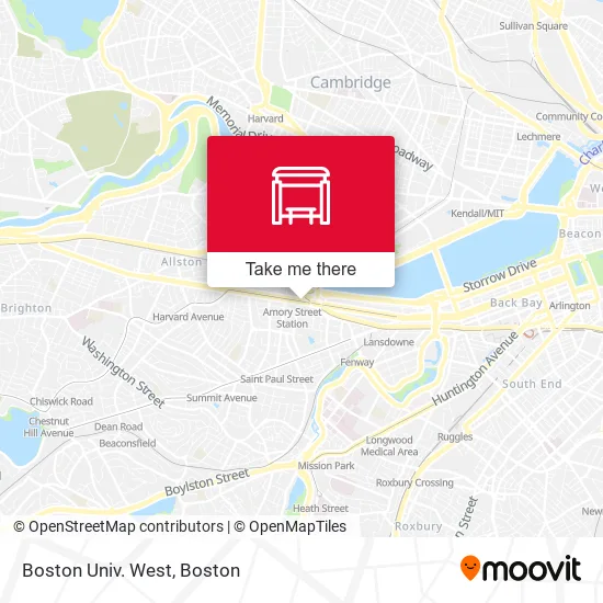 Boston Univ. West map