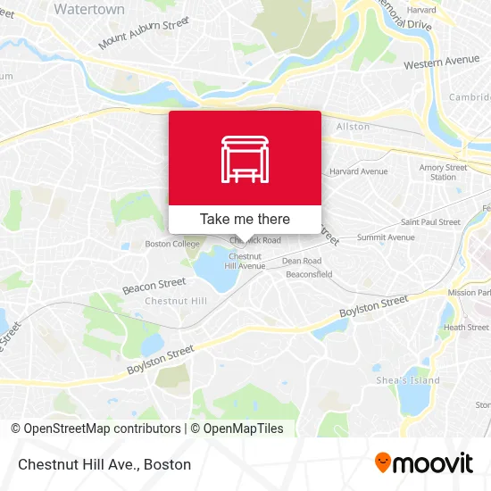 Chestnut Hill Ave. map