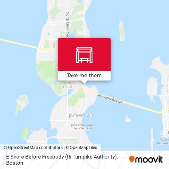 E Shore Before Freebody (Ri Turnpike Authority) map