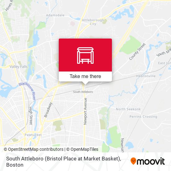 Mapa de South Attleboro (Bristol Place at Market Basket)
