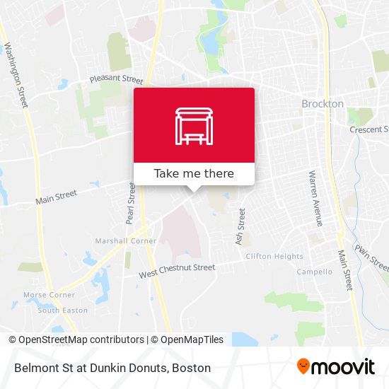Belmont St at Dunkin Donuts map