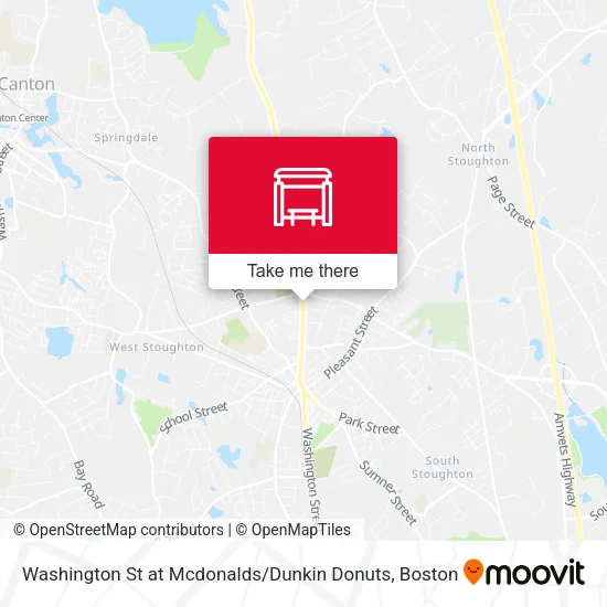 Washington St at Mcdonalds / Dunkin Donuts map