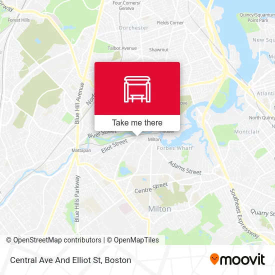 Mapa de Central Ave And Elliot St