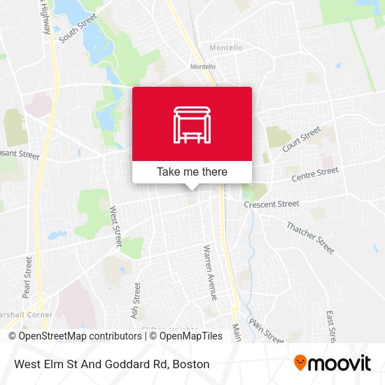 West Elm St And Goddard Rd map