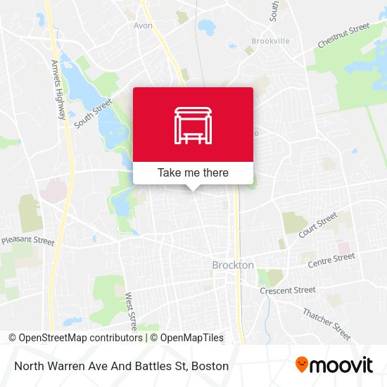 Mapa de North Warren Ave And Battles St
