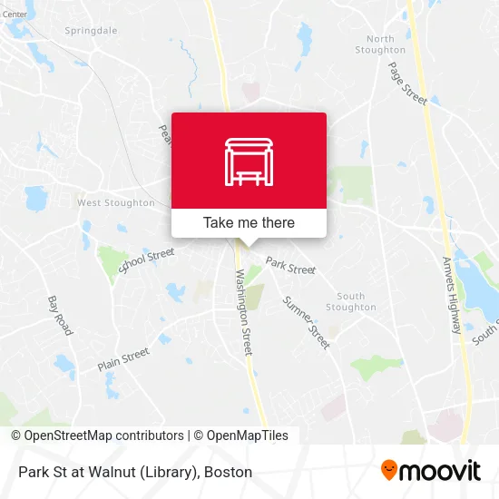 Park St at Walnut (Library) map