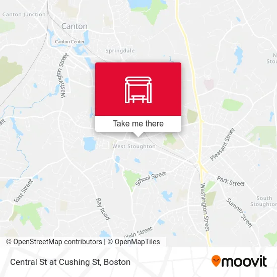 Central St at Cushing St map