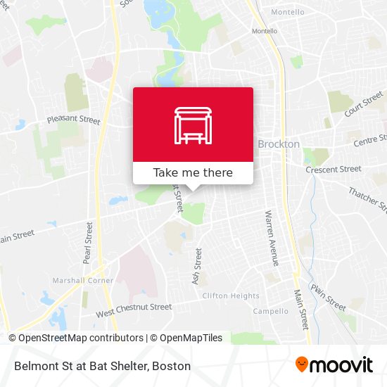 Belmont St at Bat Shelter map