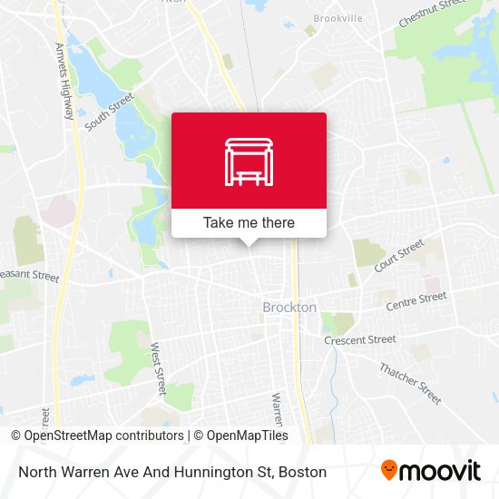 North Warren Ave And Hunnington St map