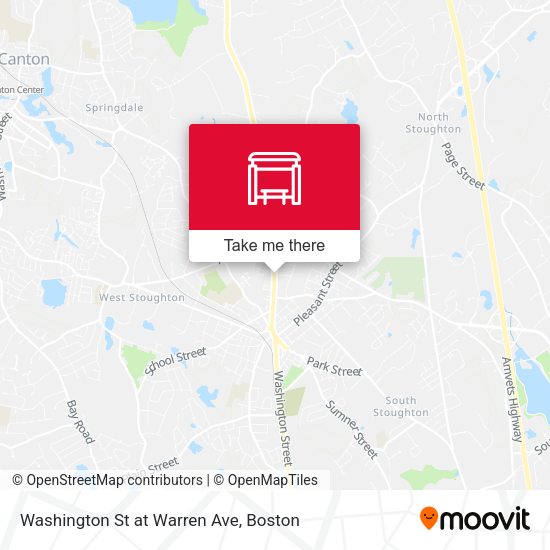 Washington St at Warren Ave map