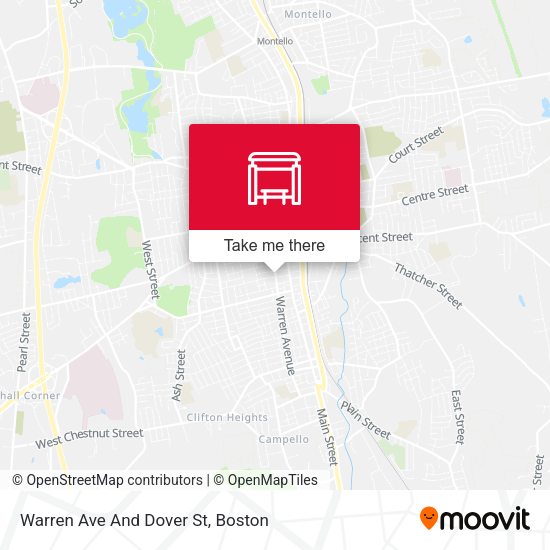 Warren Ave And Dover St map