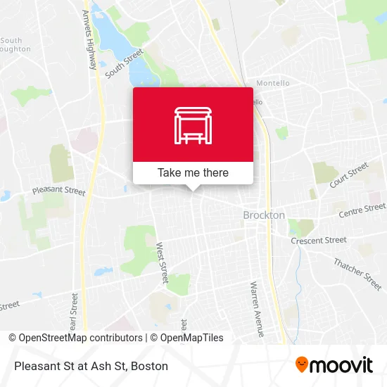 Pleasant St at Ash St map