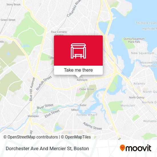 Dorchester Ave And Mercier St map
