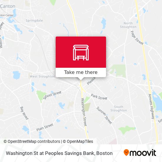 Washington St at Peoples Savings Bank map