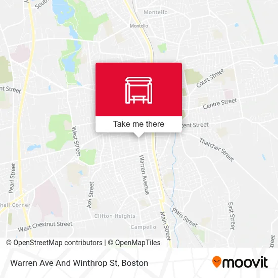 Warren Ave And Winthrop St map
