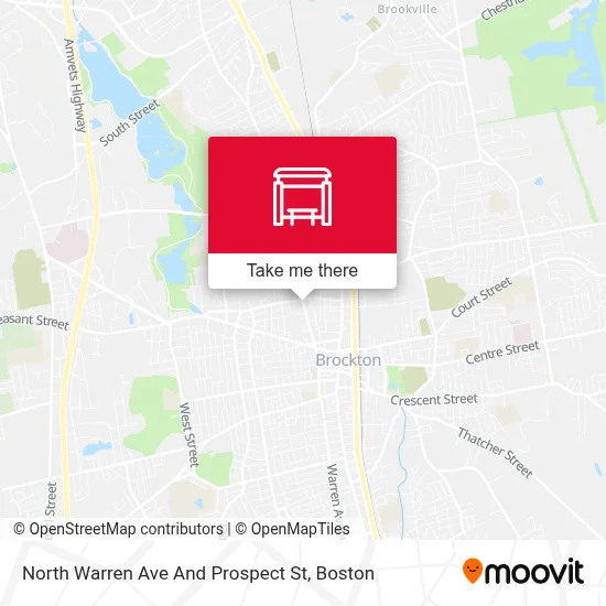 North Warren Ave And Prospect St map