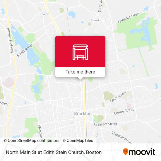 North Main St at Edith Stein Church map