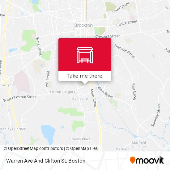 Warren Ave And Clifton St map