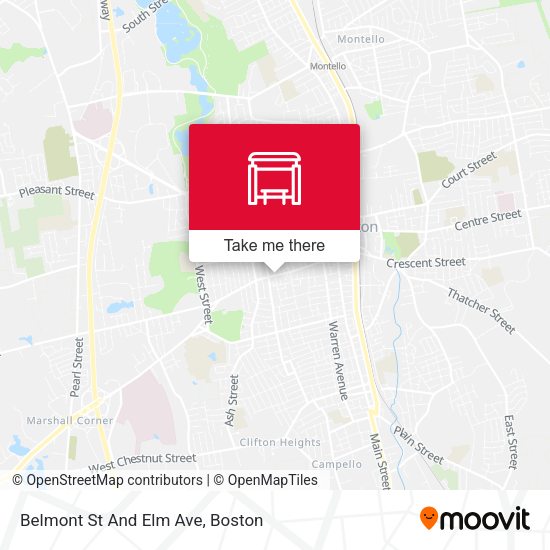 Belmont St And Elm Ave map