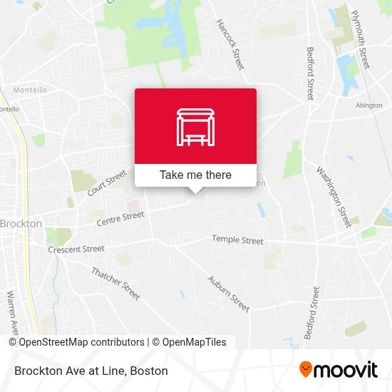 Brockton Ave at Line map